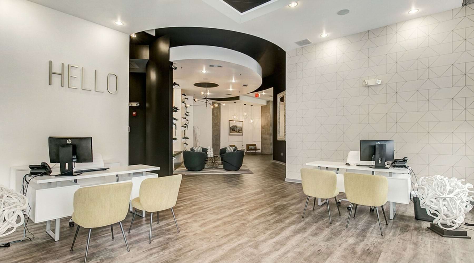 Where sophistication meets serenity. beautiful lounge area with fancy furniture